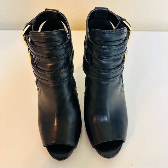 MICHAEL MICHAEL KORS Women’s Blaze Open Toe Booties in Black Leather Size 7 - Picture 5 of 7